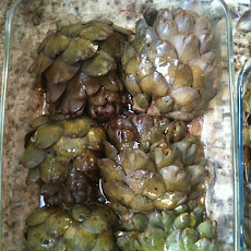 Marinated & Grilled Spring Artichokes