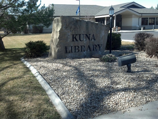 Kuna Library Entrance Marker