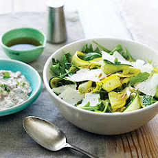 Summer Squash Carpaccio and Shaved Cheese Salad