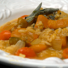 Pumpkin Risotto with Sage and Cherry Tomatoes