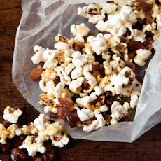 Popcorn with Bacon Fat, Bacon, and Maple Syrup Recipe