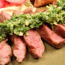 Cumin-Pepper Flank Steak With Horseradish Chimichurri