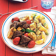 Sirloin-Vegetable Kebabs with Balsamic Glaze