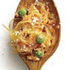 Peas 'n' Cheese Squash Spaghetti
