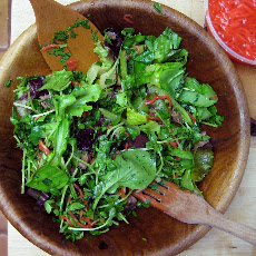 Leftover grilled steak salad with ponzu dressing