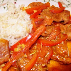 Barcelona Style Pork Tenderloin With Sherry & Peppers