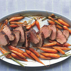 Spice-Rubbed Pork Tenderloin with Roasted Baby Carrots