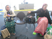 Gokul lila and Nitya Nutana, WGN airport waiting to depart