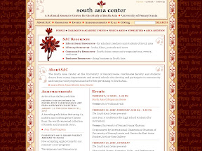Website design for UPENN South Asia Center by Samit
