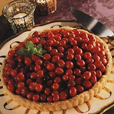 Chocolate Tart with Candied Cranberries