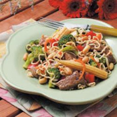 Beef with Ramen Noodles