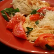 Quick Tomato, Basil & Garlic Pasta Dinner
