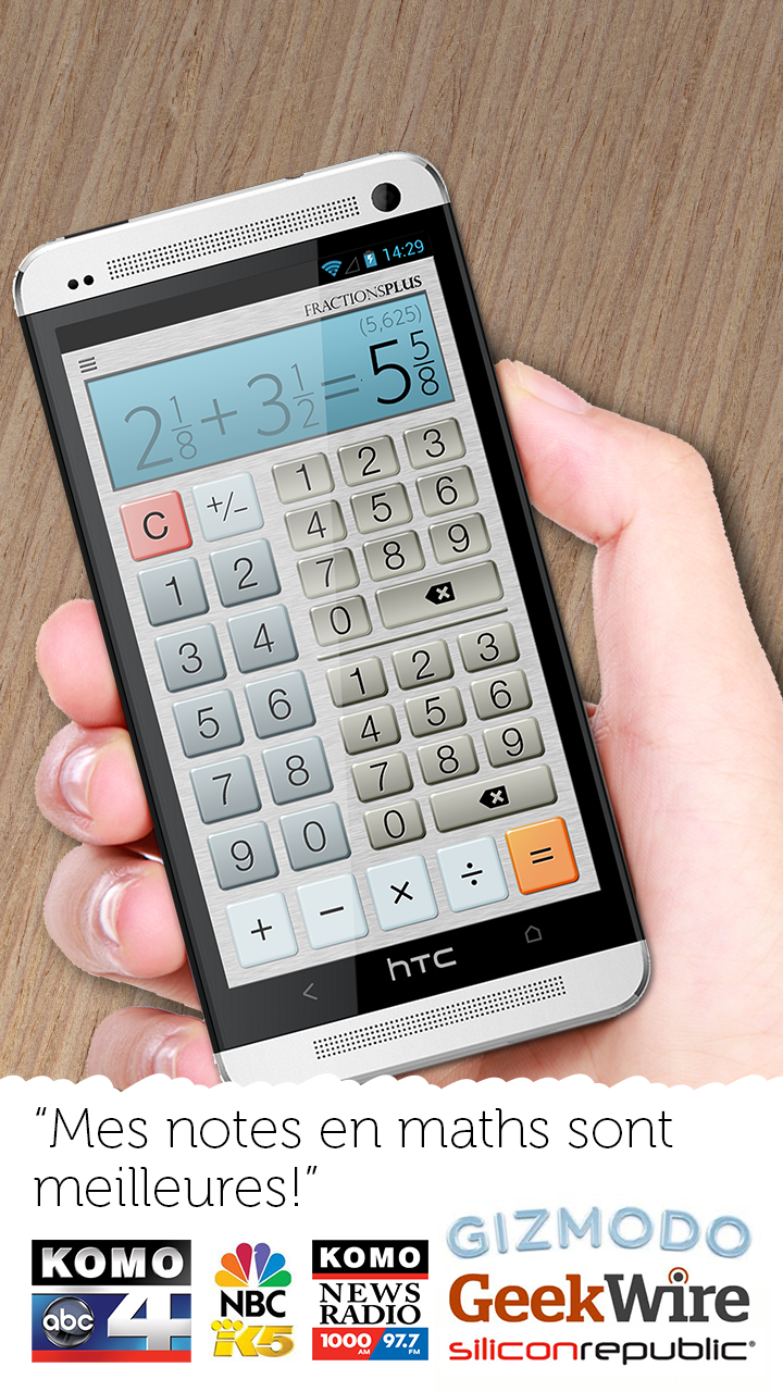 Android application Fraction Calculator Plus screenshort
