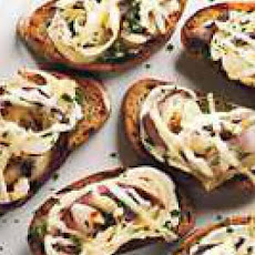 Creamy Grilled Onion Crostini