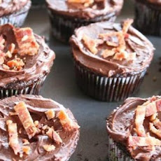 Dark Chocolate Bacon Cupcakes