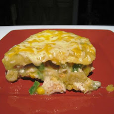 Green Chile Enchilada Casserole