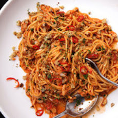 Pasta with Crab, Tomato, and Chilies