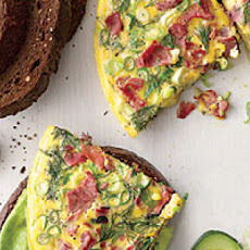 Open-Faced Pastrami Omelet on Pumpernickel