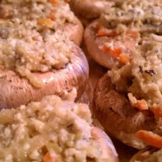 Vegan Stuffed Portabella Mushrooms.
