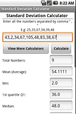 Standard Deviation Calculator