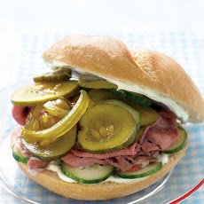 Roast Beef Sandwich with Cukes and Pickles