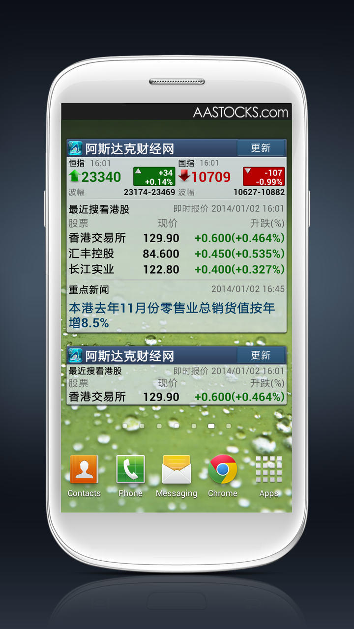 Android application M+ Mobile - Real-time HK/US/A-Share screenshort