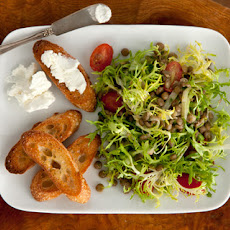 Lentil Salad with Goat Cheese Crostini Recipe