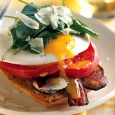 Open-Face Bacon-and-Egg Sandwiches with Arugula