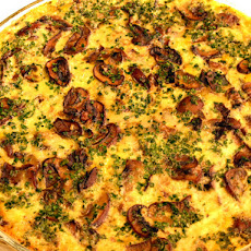 Cremini Mushroom, Bacon, and Shallot Crustless Quiche