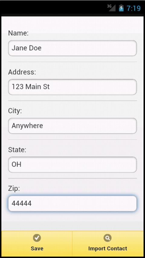 Android application Address Book - Quick Navigate screenshort