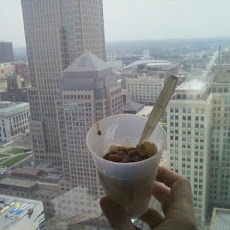 Ballpark Mustard Ice Cream with Peanuts