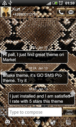 Snake GO SMS Pro theme