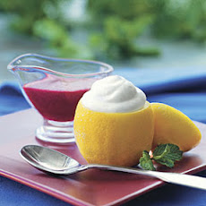 Lemon Chill With Raspberry Sauce