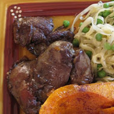 Maple Glazed Chicken Livers