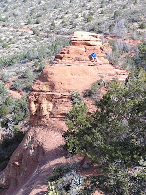 Our guide takes a breather