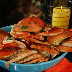 Dungeness Crabs Steamed on the Grill in Ginger, Soy, Lime, Mirin and Soy