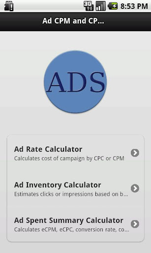 Ads CPM and CPC Calculator