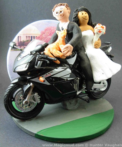 Sportbike cake wedding topper