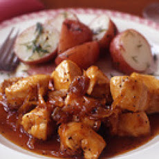 Apricot Poppy Chicken with Dill Potatoes