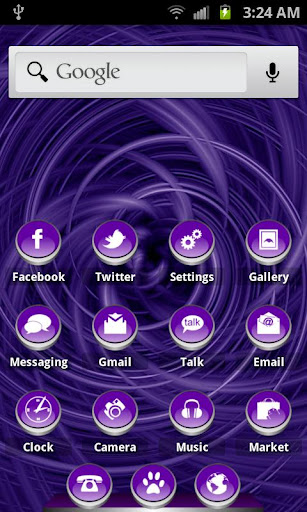 ADWTheme Cute Button HD Violet