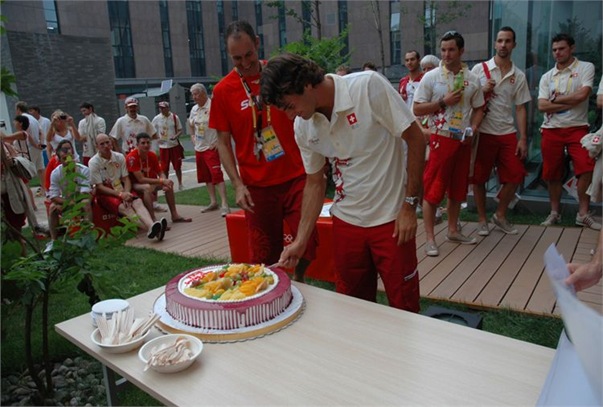 Federer's birthday cake
