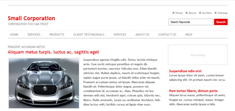 template website css