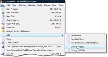 Adding an Existing project
