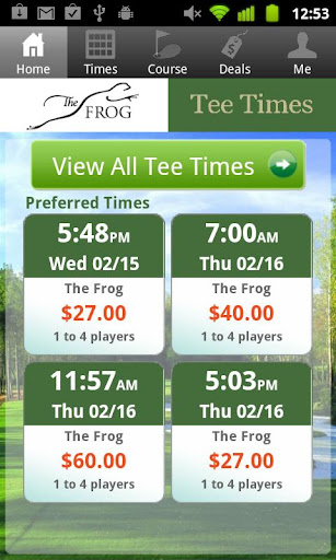 The Frog Golf Club Tee Times
