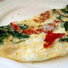 Spinach and Oven-Roasted Tomato Omelet