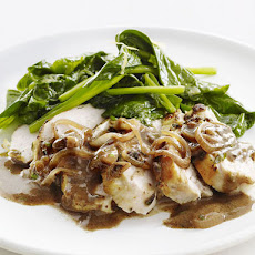 Peppercorn Chicken with Lemon Spinach