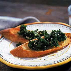Braised Kale Crostini