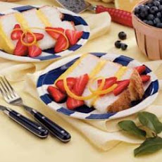 Strawberry-Lemon Angel Cake