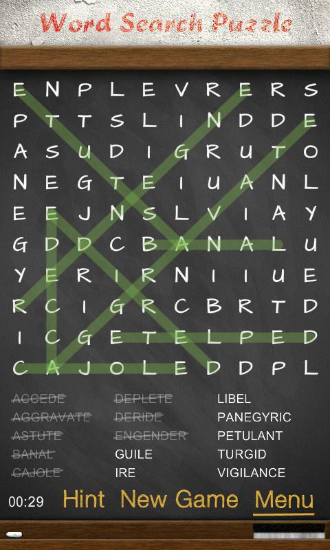 Android application Word Search Premium screenshort