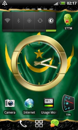 Mauritania flag clocks